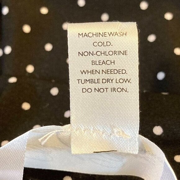 Marilyn Monroe Black And White Polka Dot 3/4 Sleeve Lightweight Short Robe L - Picture 5 of 5